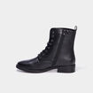 Boots &agrave; lacets et zipp&eacute;es noir femme