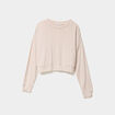 Sweat manches longues chiné sable femme