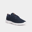 Baskets plates running crant&eacute;es bleu marine homme