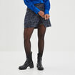 Jupe-short droite bleu foncé femme