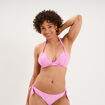 Haut de maillot de bain forme triangle rose clair femme
