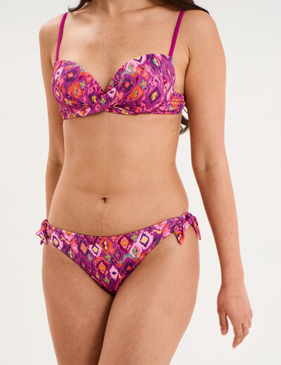 Bas de maillot de bain noeuds violet femme
