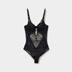 Body padd&eacute; avec dentelle noir femme