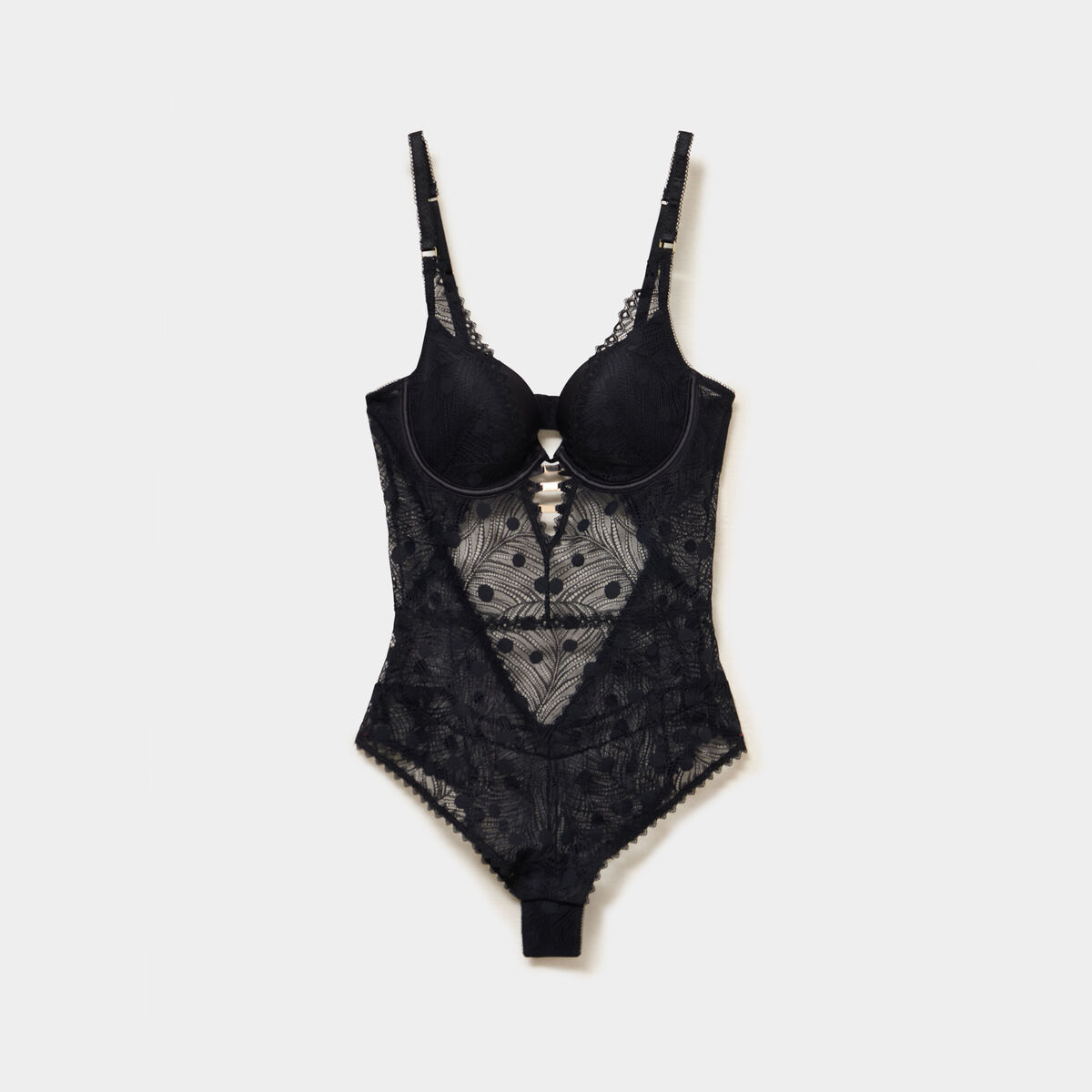 Body padd&eacute; avec dentelle noir femme