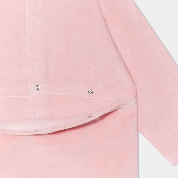 pyjama dors bien effet velours vieux rose bebef Pyjama dors-bien effet velours vieux rose bébé fille