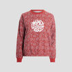 Sweat avec col rond rouge femme