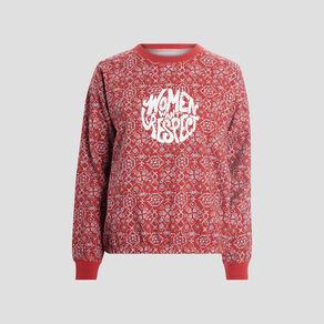 Sweat avec col rond rouge femme