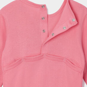 Dors-bien coton manches longues rose fushia bébé
