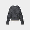 Pull col rond &agrave; sequins gris fonc&eacute; femme