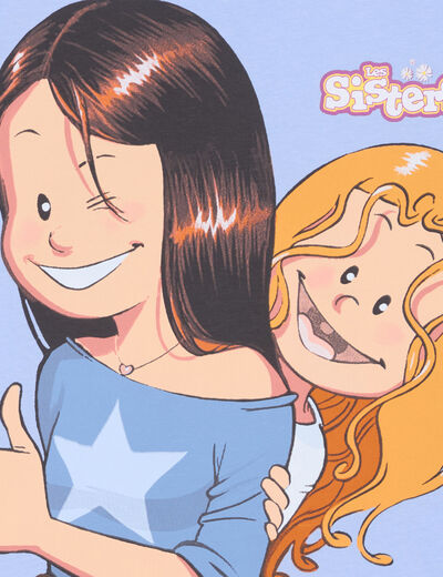 T-shirt manches courtes Les Sisters bleu fille