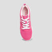 Baskets running à lacets rose fille