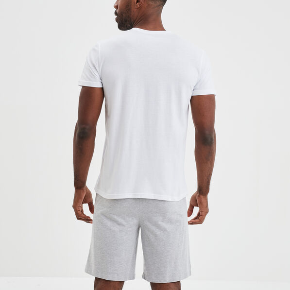 Ensemble pyjama short Pikachu Pokémon blanc homme