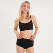 Soutien-gorge brassi&egrave;re bandeau padd&eacute; noir femme