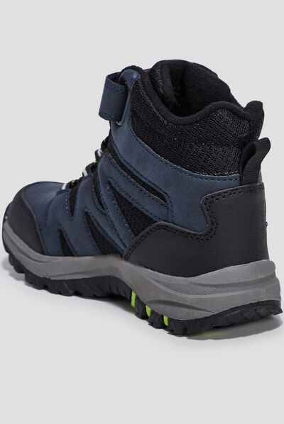 Bottines crantées Trappeur bleu marine garçon