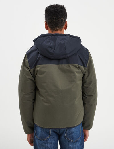 Doudoune r&eacute;versible capuche Creeks bleu fonc&eacute; homme