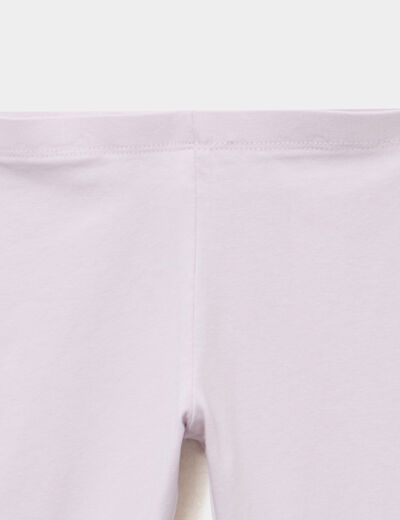 Legging uni en coton parme b&eacute;b&eacute; fille