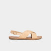 Sandales brides tressées croisées sable femme
