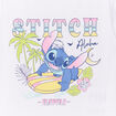 T-shirt col rond manches courtes Stitch blanc fille