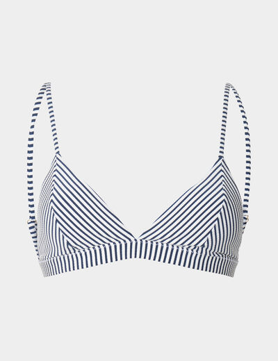 Haut de maillot de bain triangle bleu femme