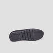 Baskets zippées en cuir pied large noir femme