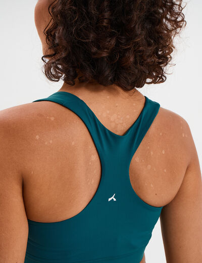 Brassi&egrave;re de sport dos nageur vert canard femme