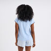 Ensemble pyjama short et t-shirt bleu femme