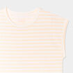T-shirt coupe droite sans manches ecru fille