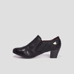 Low-boots confort &agrave; talons pied large noir femme