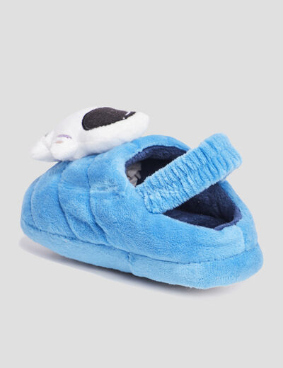 Chaussons mules avec élastique bleu garçon