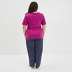 Ensemble pyjama pantalon 2 pièces bleu femme grande taille