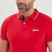 Polo avec broderie poitrine coton Creeks rouge homme