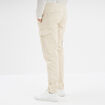 Pantalon cargo taille &eacute;lastiqu&eacute;e beige homme