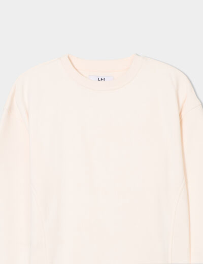 Ensemble de jogging sweat et pantalon creme fille