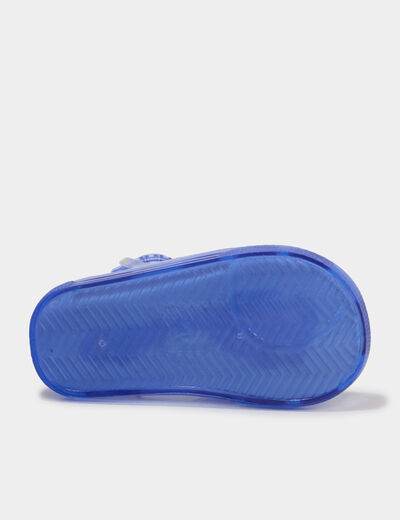 Sandales de plage bride d'attache bleu b&eacute;b&eacute; fille