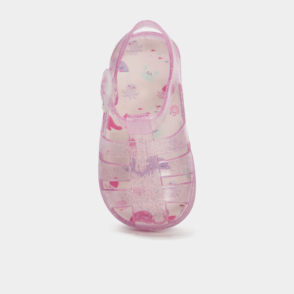 Sandales de plage paillettes rose b&eacute;b&eacute; fille