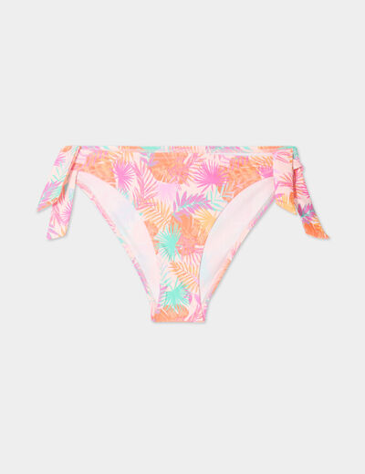 Bas de maillot de bain détails noeuds orange femme
