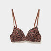 Soutien-gorge triangle bretelles fines marron femme