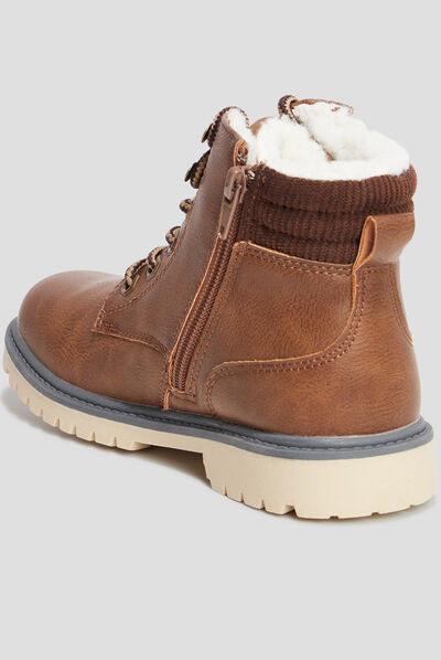 Bottines fourrées Trappeur Bazitu marron garçon