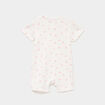 Lot 2 combishorts coton manches courtes ecru b&eacute;b&eacute;