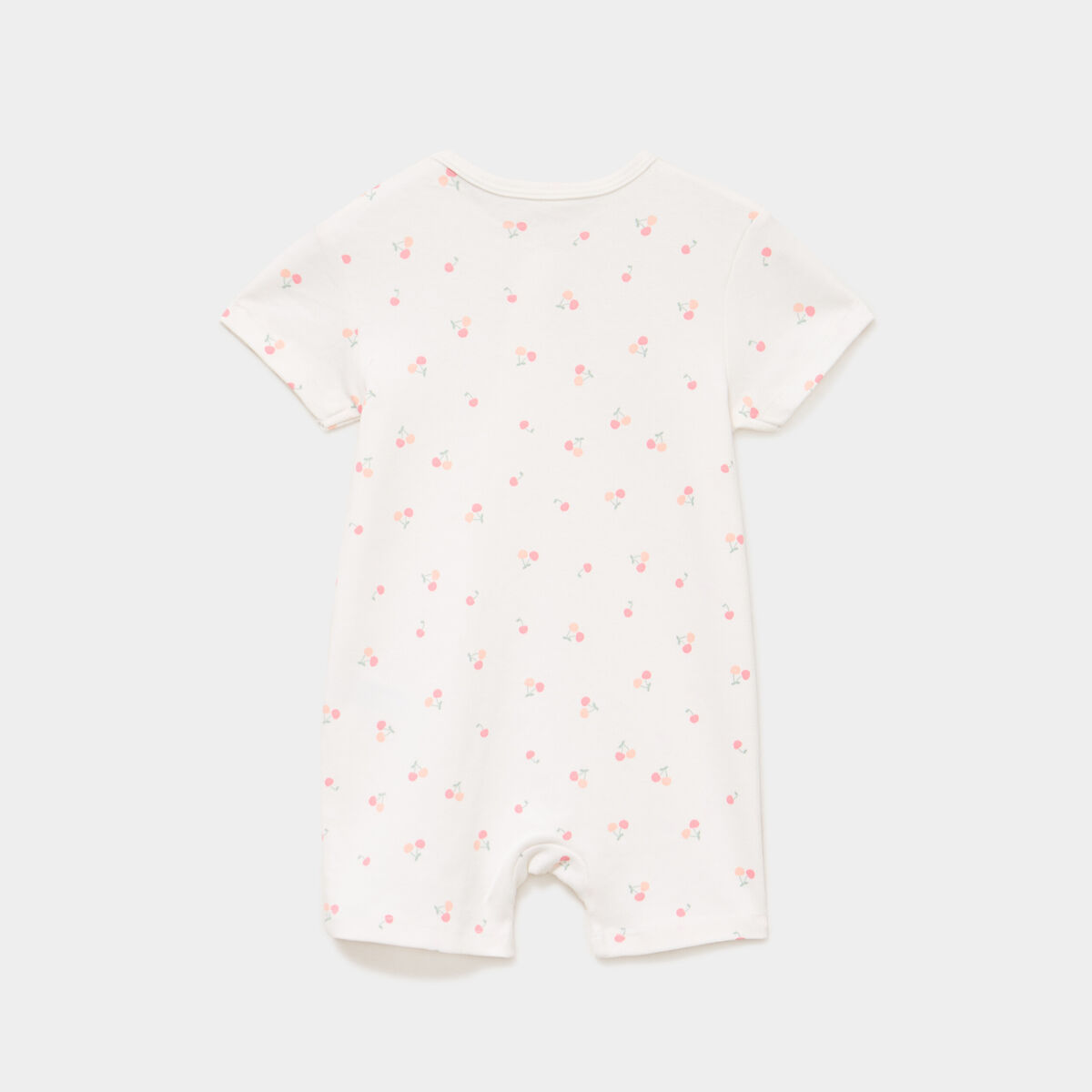 Lot 2 combishorts coton manches courtes ecru b&eacute;b&eacute;