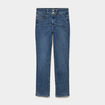 Jean denim droit en coton denim dirty femme