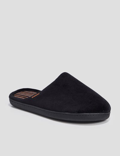 Chaussons mules Isotoner noir homme