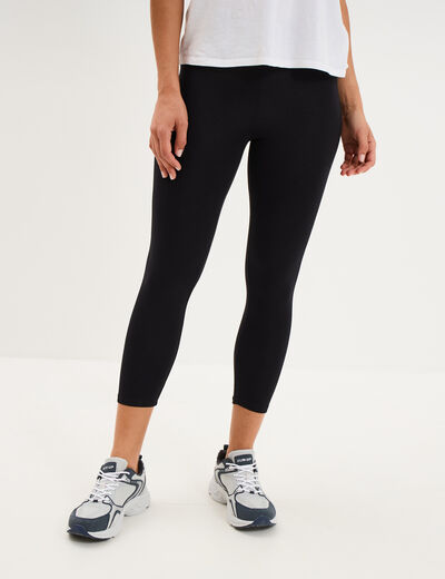 Legging &eacute;lastiqu&eacute; 7/8&egrave;me noir femme