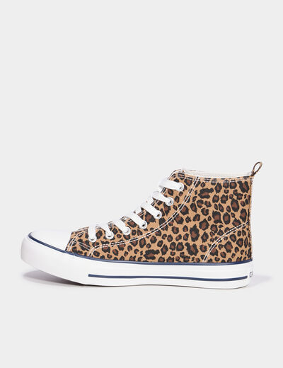 Baskets montantes en toile Creeks marron foncé femme
