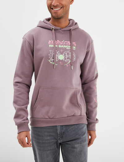 Sweat hoodie à capuche Rick et Morty parme homme