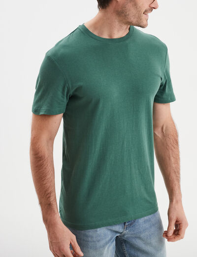 T-shirt en coton manches courtes vert menthe homme