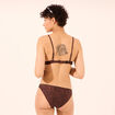 Haut de maillot de bain push up marron femme