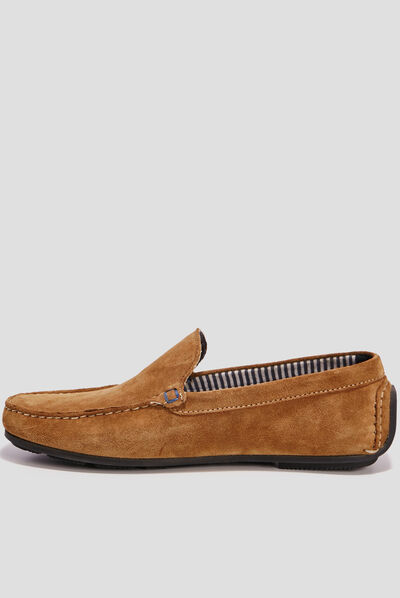 Mocassins en cuir sable homme
