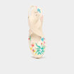 Sandales espadrilles compens&eacute;es en toile multicolore femme