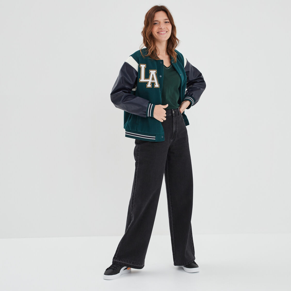 Jeans wide leg Liberto noir femme